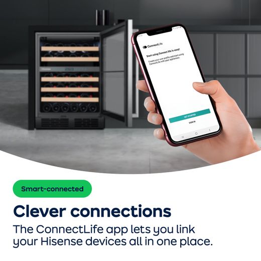 Hisense Wine Cooler - Black - AO Annotation - ConnectLife App